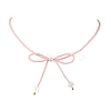 Glass Seed Pendant Necklaces for Women NJEW-MZ00031-05-1