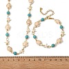 Starfish & Turtle Synthetic Turquoise Beaded Necklace & Bracelet Sets SJEW-JS01385-01-4