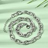 9MM 304 Stainless Steel Textured Cable Chain Necklaces for Women Men SA-CBA37BC-19P-1