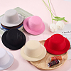 8Pcs 8 Colors EVA Fabric Pillbox Stewardess Fascinator Hat Base for Millinery AJEW-GF0010-94-3