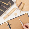 8Pcs 4 Style Feather Shape Tibetan Style Alloy Bookmarks Making AJEW-SC0002-56-3