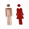 Plastic Bathroom Sign Stickers AJEW-WH0002-98A-2