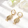 304 Stainless Steel Fish Hoop Earrings EJEW-K268-42G-2