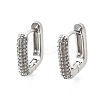 Brass Micro Pave Clear Cubic Zirconia Hoop Earrings EJEW-Z121-10P-4