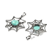 Synthetic Turquoise Spider Web Pendants G-Q163-09AS-01-2
