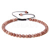 4mm Natural Red Aventurine Beaded Braided Bracelets SY1950-7-1