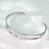 304 Stainless Steel Open Cuff  Bangles for Women BJEW-R019-03P-02-3