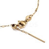 Ion Plating(IP) Adjustable 304 Stainless Steel Dapped Chain Necklaces NJEW-K270-02G-4