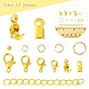 DIY 304 Stainless Steel Open Jump Rings & Alloy Lobster Claw Clasps & Folding Crimp Ends Jewelry Making Findings Kits DIY-FS0008-14-5