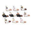 Opaque Resin Pendants RESI-B044-12P-1