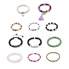 Gemstone Round Beaded Stretch Bracelet for Women BJEW-JB08641-02-1