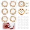 8Pcs Flat Round Alloy Resin Cufflinks FIND-ME0003-14-1