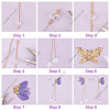 SUNNYCLUE DIY Butterfly Climber Wrap Around Cuff Earring Making Kit DIY-SC0021-16-4