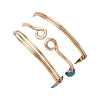 3Pcs Natural Mixed Stone Bead Finger Ring RJEW-JR00855-9