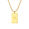 Stylish Stainless Steel 12 Zodiac Rectangle Pendant Necklaces for women GA2858-12-1