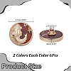 12Pcs 2 Colors Zinc Alloy Resin Shank Buttons BUTT-AR0001-31-2