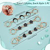 3Pcs 3 Styles Moon Star Heart Alloy Enamel Link Bag Extension Chains AJEW-GA0008-26B-2