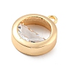 Brass Pave Clear Cubic Zirconia  Charms LS-KK-Q801-02G-2