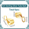 6Pcs 925 Sterling Silver Tube Bails STER-SC0001-64G-2