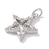 Rack Plating Brass Micro Pave Cubic Zirconia Pendants KK-Z039-23P-2