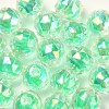 Two Tone UV Plating Rainbow Iridescent Acrylic Beads LS-TACR-D010-06A-1