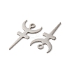 Non-Tarnish 304 Stainless Steel Pendant STAS-H212-24P-2