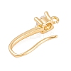 Rack Plating Brass Cubic Zirconia Earring Hooks KK-S374-05G-07-2