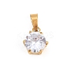 304 Stainless Steel Pave Cubic Zirconia Pendants STAS-B086-12G-01-1