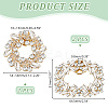 4Pcs 2 Styles Rectangle & Flower Brass Rhinestone Shoe Decorations AJEW-GA0006-93-2