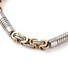 PVD Vacuum Plating 201 Stainless Steel Column Link & Byzantine Chain Bracelets BJEW-Z023-09P-1-2