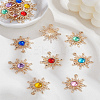 14Pcs 7 Colors Transparent Resin Pendants FIND-LP0002-66-1