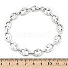 304 Stainless Steel Oval Link Chain Bracelets for Women Men BJEW-F488-48B-P-5