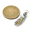 2Pcs Electroplated Natural Quartz Crystal Dyed Copper Wire Wrapped Pendants PALLOY-JF03171-02-2