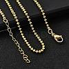 3MM Brass Rondelle Link Chain Necklaces NJEW-M108-12G-4