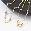 Brass Satellite Chains Necklace for Women NJEW-P265-06G-3