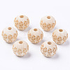 Unfinished Natural Wood European Beads WOOD-S057-021A-1