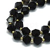 Natural Dyed & Heated Striped Agate Beads Strand G-I376-A09-01-3