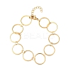 304 Stainless Steel Ring Link Chain Bracelets BJEW-P373-02C-G-4