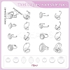 DIY Flat Round & Oval 304 Stainless Steel Open Cuff Ring Making Kits STAS-WR0001-33-2