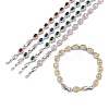 Platinum Tone Brass Micro Pave Cubic Zirconia Tennis Bracelets BJEW-B160-05P-2