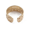 Ion Plating(IP) 304 Stainless Steel Heart Wrap Open Cuff Ring for Women RJEW-G285-06G-3