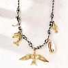 Summer Beach 304 Stainless Steel & Electroplated Natural Shell Pendant Adjustable Polyester Cord Necklaces for Women NJEW-F348-01A-G-1
