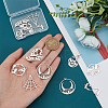 12Pcs 6 Style 201 Stainless Steel Pendants STAS-CA0001-38-3