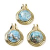 Natural Apatite Pendants G-M405-06G-01-1