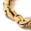 Ion Plating(IP) 304 Stainless Steel Cross Cuban Link Chain Bracelets for Women Men BJEW-Q341-02G-3