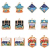 12Pcs 6 Styles Alloy Enamel Pendants FIND-YW0007-73-1