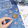 12Pcs 2 Colors 201 Stainless Steel Connector Charms STAS-UN0048-28-4