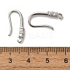 Rack Plating Brass Micro Pave Clear Cubic Zirconia Earring Hooks KK-A231-04P-3