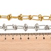11MM Two Tone 304 Stainless Steel Oval Link Chain Necklaces for Men Women NJEW-A070-01GP-3