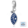 1Pc 925 Sterling Silver Evil Eye European Dangle Charms FIND-BBC0002-91-1
